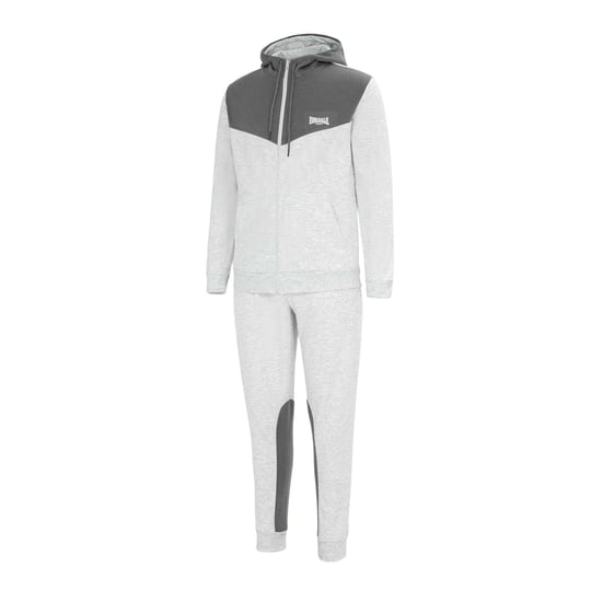 Lonsdale Tweekleurig trainingspak van katoenmix voor heren (Grijs/Zwart) - Image 3