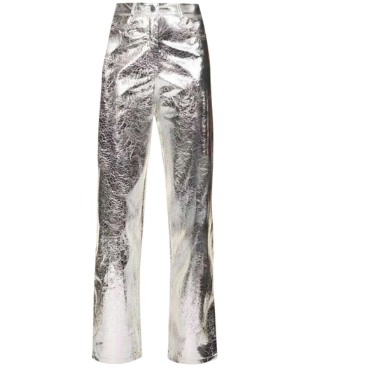 AmyLynn Dames/Dames Metallic Broek (Zilver) - Image 1