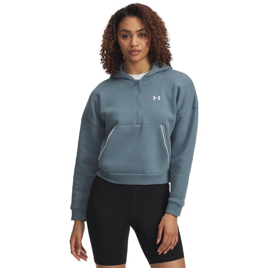 Under Armour Rival-sweatshirt met capuchon en ruime pasvorm voor dames (Blauw) - Image 3