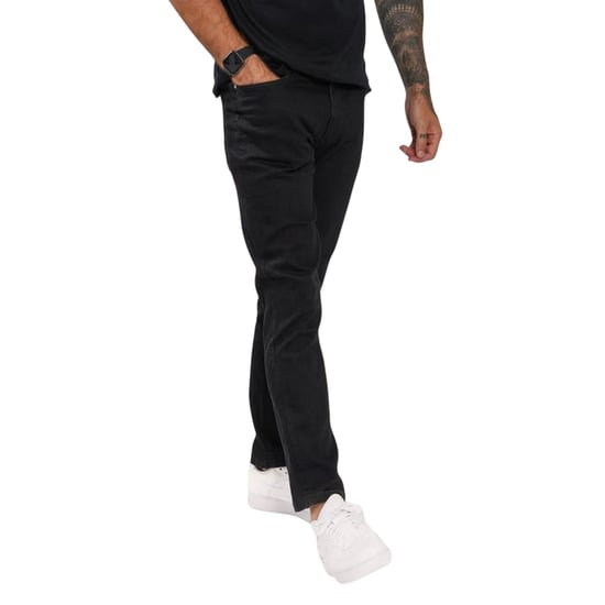 Firetrap Mens Rom Cotton Straight Jeans (Black Wash) - Image 2