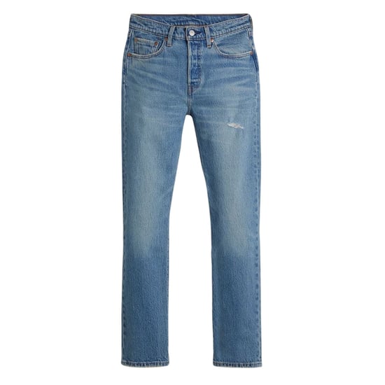 Levis Womens/Ladies 501 5 Pockets Straight Leg Jeans (Historical Blue) - Image 1