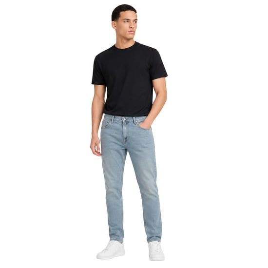 Replay Sandot herenjeans met rechte pijpen en taps toelopende pasvorm (Blauw) - Image 1