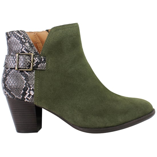 Vionic Naomi Snake Womens Green Heeled Boots - Image 1