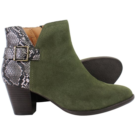 Vionic Naomi Snake Womens Green Heeled Boots - Image 4