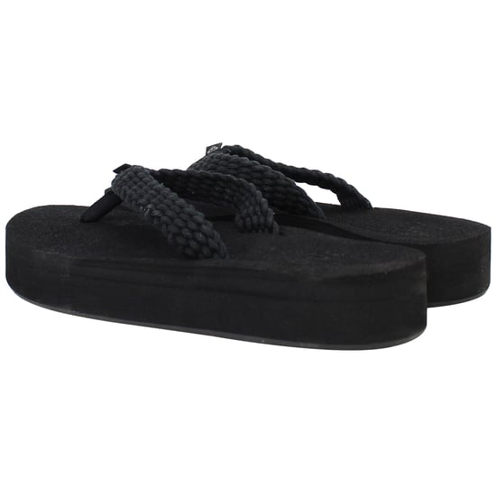 Roxy Tidepool Womens Black Platform Flip-Flops - Image 3