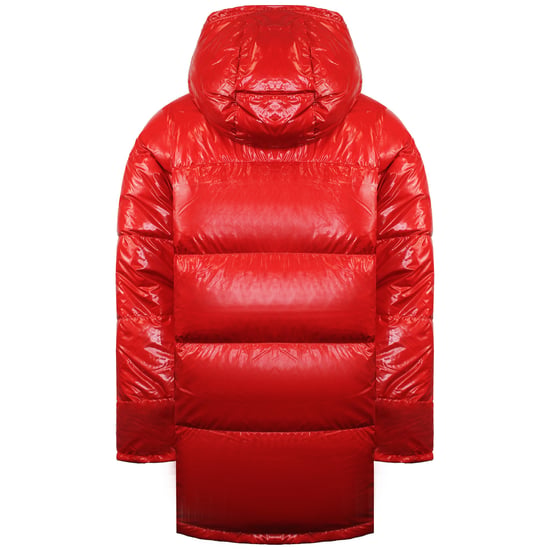 The North Face BRNLB Mens Red Down Parka Jacket - Image 4