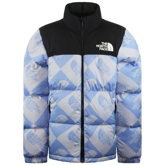 The North Face 1996 Retro Nuptse Kids Blue/Black Padded Jacket - Image 1