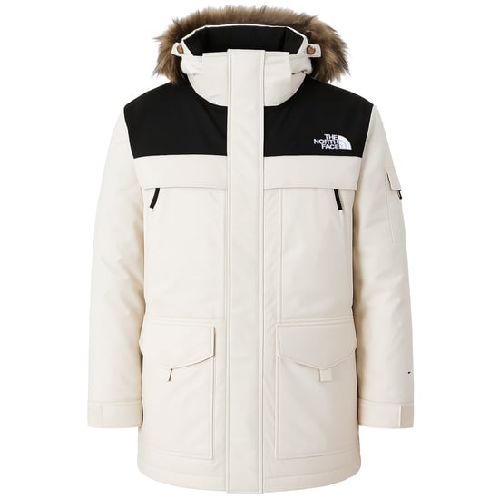 The North Face McMurdo 2 Mens White Parka Jacket - Image 1
