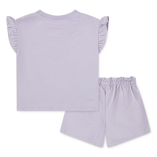 Nike Set met shirt en rok van French Terry voor kinderen (Paars) - Image 2
