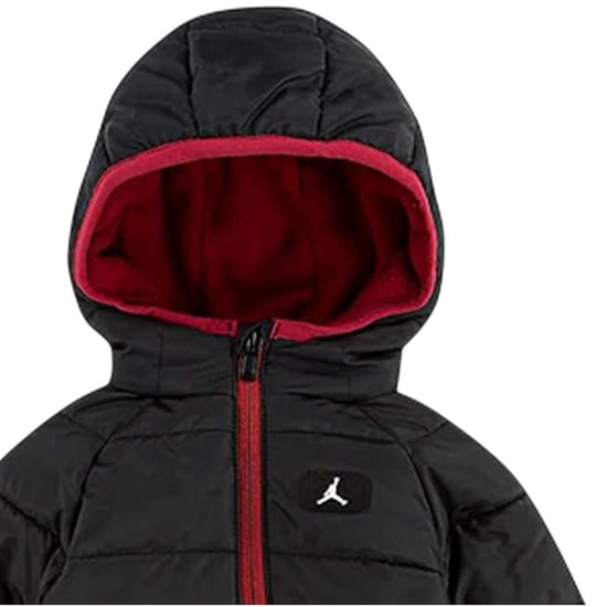Nike Baby-jumpsuit met capuchon en Air Jordan-logo (Zwart) - Image 3
