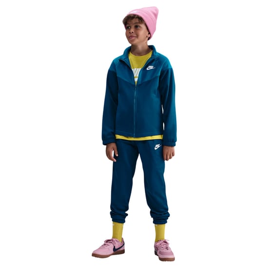 Nike Kinderen Swoosh Polyester Trainingspak (Blauw/Groen) - Image 4