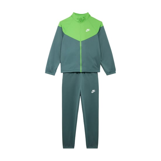 Nike Kinder Swoosh Polyester Trainingspak (Slate Grey/Groen) - Image 1