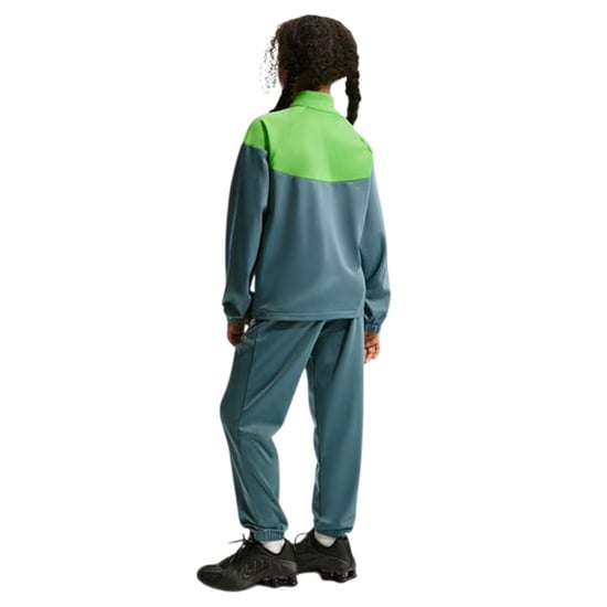 Nike Kinder Swoosh Polyester Trainingspak (Slate Grey/Groen) - Image 2