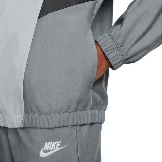 Nike Trainingspak met ritskraag en Swoosh-logo voor kinderen (Rook Grijs) - Image 3