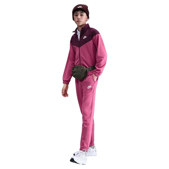 Nike Kinder Swoosh Polyester Trainingspak (Bietrood) - Image 4