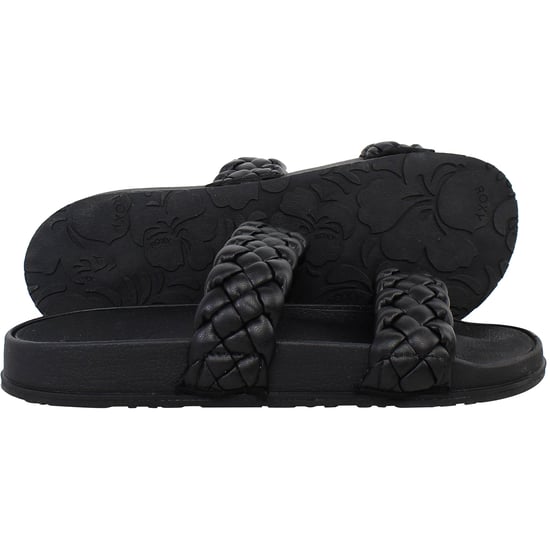 Roxy Slippy Braided Womens Black Sliders - Image 4