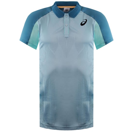 Asics Match Actibreeze Mens Blue Tennis Polo Shirt - Image 1