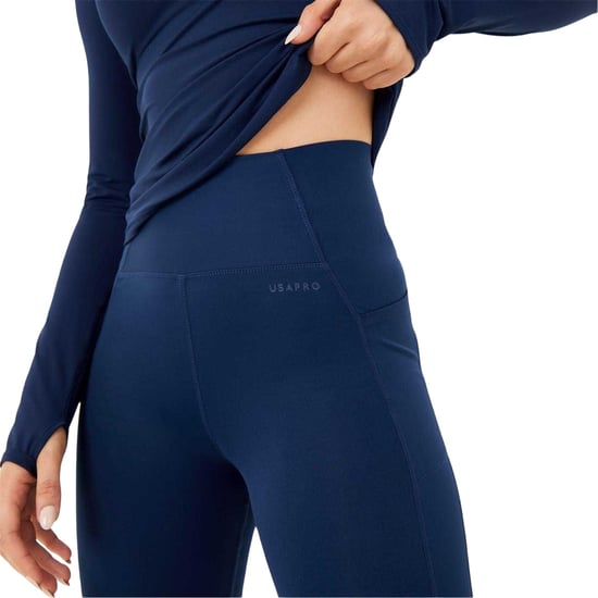 USA Pro Dam/Lady Core High Rise Leggings (Marinblått) - Image 4