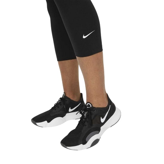 Nike Dri-FIT-legging met korte pijpen voor dames (Zwart, Wit) - Image 4