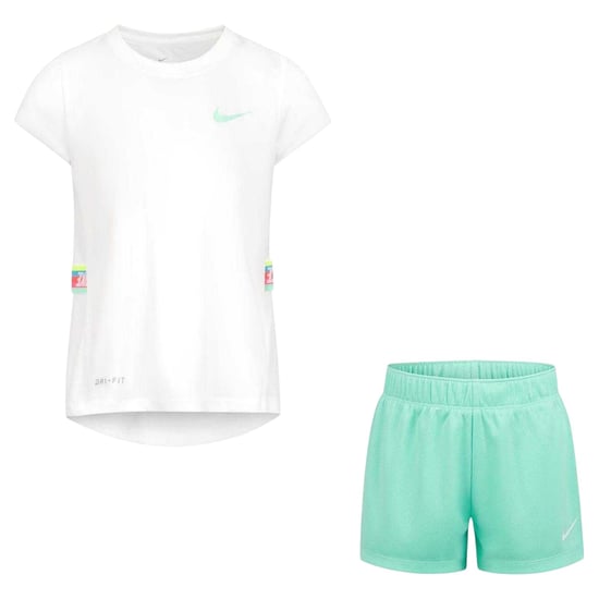 Nike Set med T-shirt och shorts med logotyp för barn (Grön glöd) - Image 1