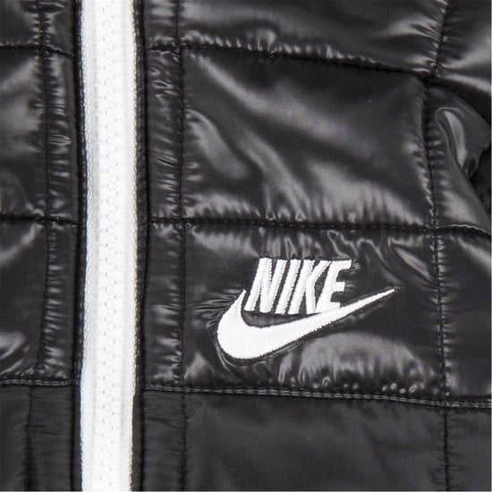 Nike Långärmad snöoverall med huva i rutmönster för spädbarn (Svart) - Image 3