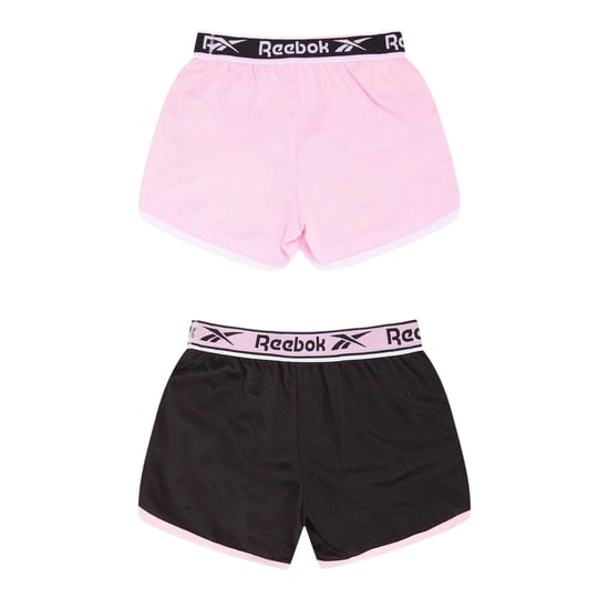Reebok Girls Mesh Shorts (Pack of 2) (Black/Pink) - Image 2