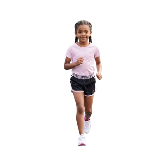 Reebok Girls Mesh Shorts (Pack of 2) (Black/Pink) - Image 3