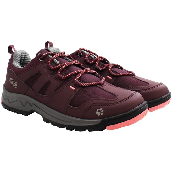 Jack Wolfskin Wolf Hiker Kids Burgundy Mid Shoes - Image 2