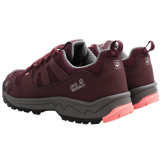 Jack Wolfskin Wolf Hiker Kids Burgundy Mid Shoes - Image 3