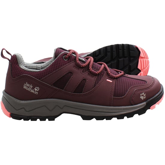 Jack Wolfskin Wolf Hiker Kids Burgundy Mid Shoes - Image 4
