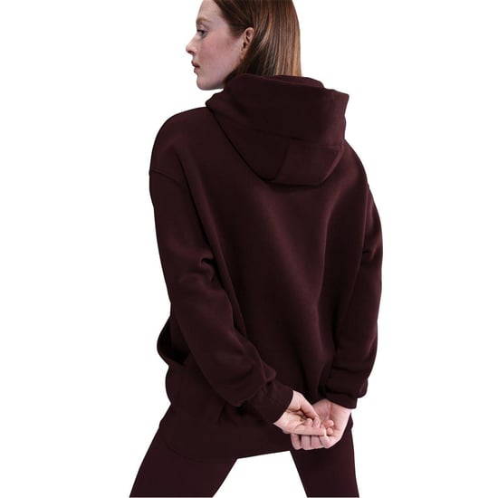 Nike Phoenix-fleece-tröja med huva i oversize-modell för damer (Bourgogne) - Image 2