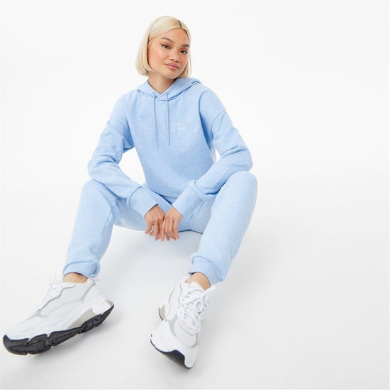 USA Pro Womens/Ladies Classic Logo Hoodie (Blue) - Image 4