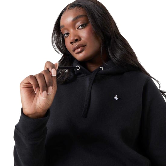 Jack Wills Womens/Ladies Astbury Pheasant Logo Relaxed Fit Hoodie (Black) - Image 3