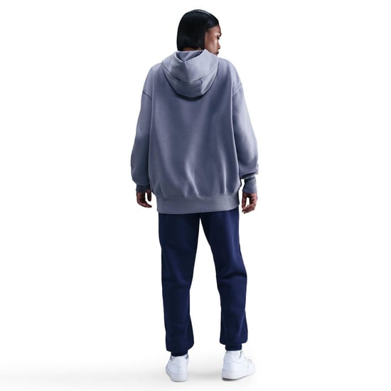 Nike Phoenix-fleece-tröja med huva i oversize-modell för damer (Indigo) - Image 4