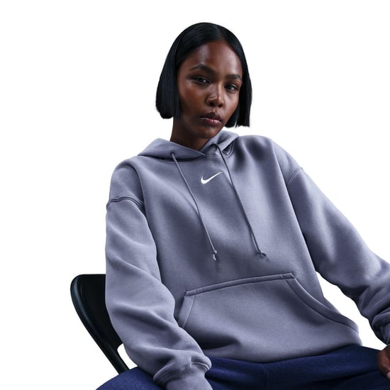 Nike Phoenix-fleece-tröja med huva i oversize-modell för damer (Indigo) - Image 5