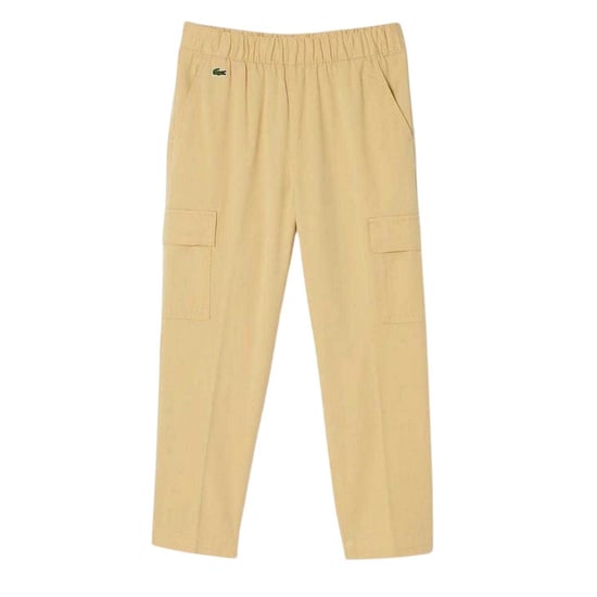 Lacoste Womens/Ladies Gabardine Cargo Trousers (Natural) - Image 1