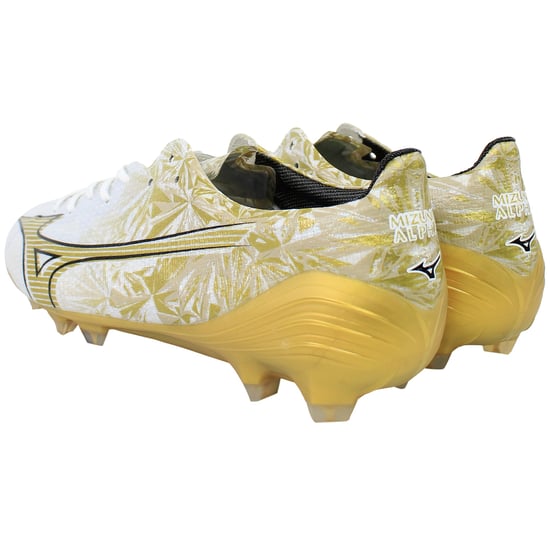 Mizuno Alpha Japan Mens White/Gold Football Boots - Image 3