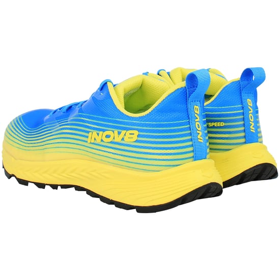 Inov-8 Trailfly Mens Blue/Yellow Running Shoes - Image 3