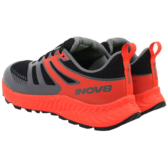 Inov-8 Trailfly Mens Black/Fiery Red Running Shoes (Wide Fit) - Image 3