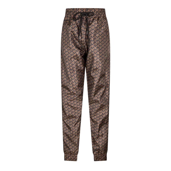 Criminal Damage Mens Louvre Fleece Joggers (Black/Brown) - Image 1