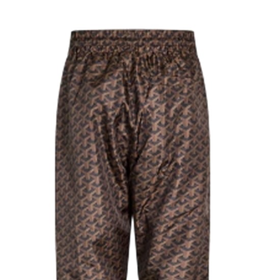 Criminal Damage Mens Louvre Fleece Joggers (Black/Brown) - Image 4