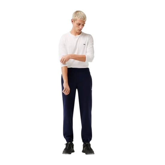 Lacoste Joggingbroek van fleece voor heren, normale pasvorm (Marineblauw) - Image 3