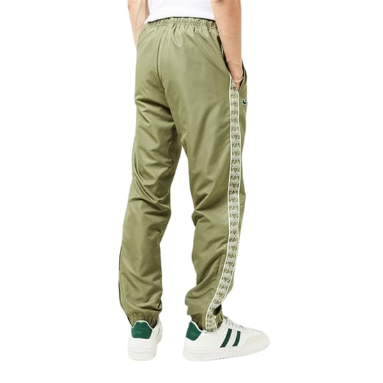 Lacoste Mens Side Stripe Joggers (Khaki Green) - Image 4