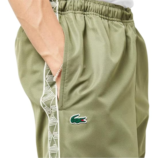 Lacoste Mens Side Stripe Joggers (Khaki Green) - Image 5