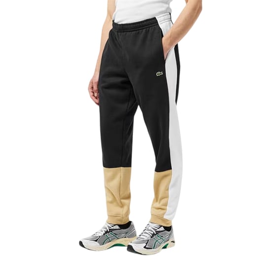 Lacoste Slanke joggingbroek voor heren met kleurblokken (Zwart) - Image 3
