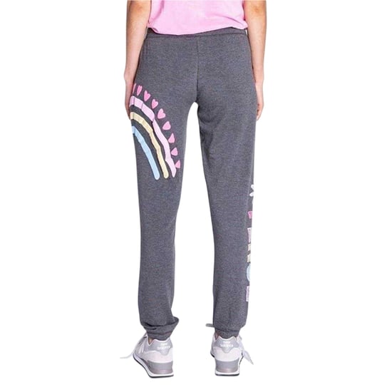 PJ Salvage Joggingbroek voor dames met regenbooghartmotief (Antrazit) - Image 3