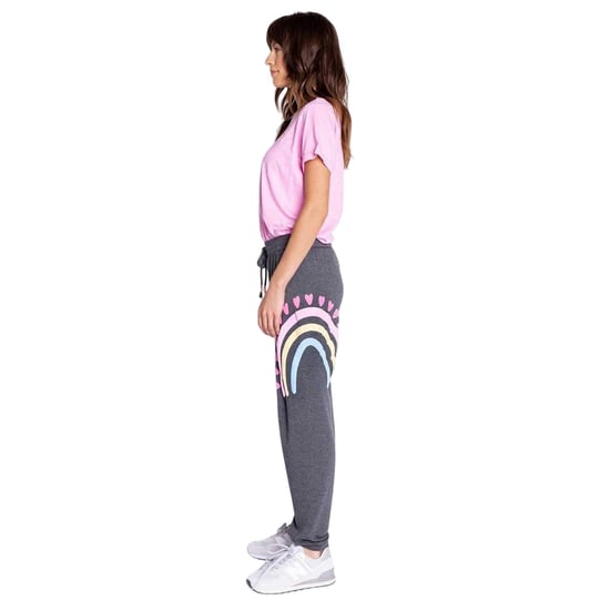 PJ Salvage Joggingbroek voor dames met regenbooghartmotief (Antrazit) - Image 5