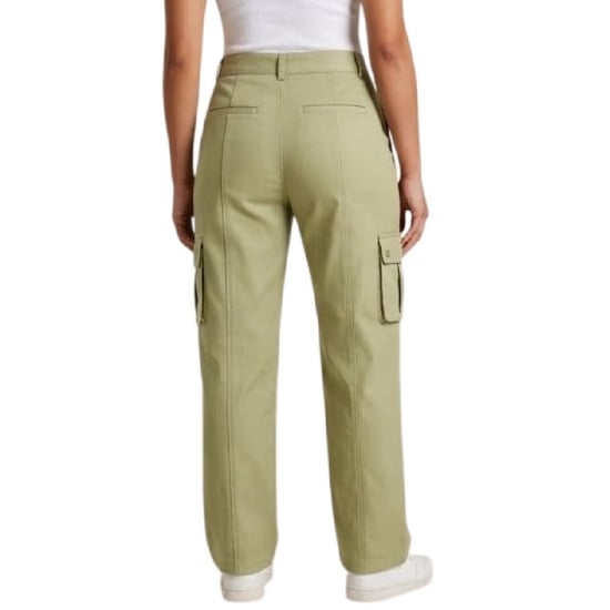 Missy Empire Womens/Ladies High Rise Cargo Trousers (Olive) - Image 2