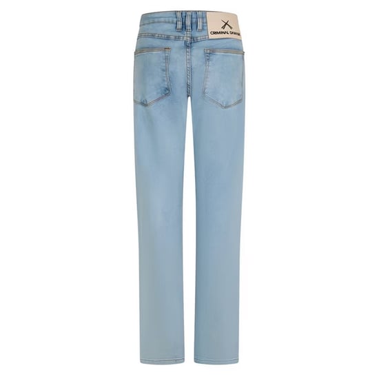 Criminal Damage Herrers SOS 5 Fickor Skinny Jeans (Bleach/Blå) - Image 2