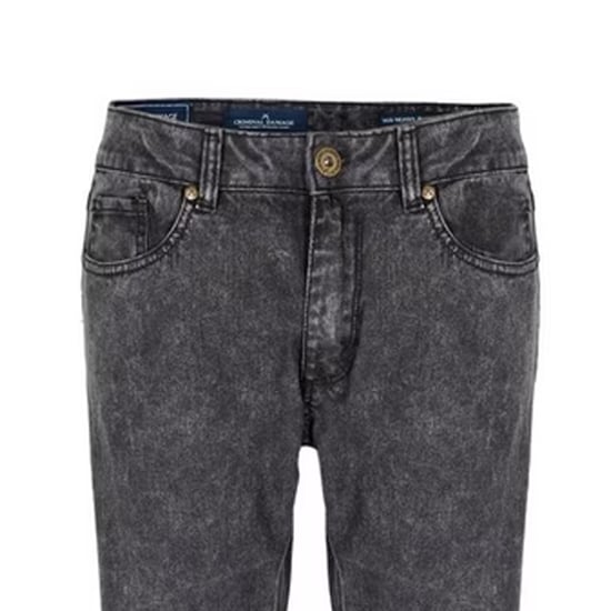 Criminal Damage Mens SOS 5 Pockets Skinny Jeans (Grey) - Image 3